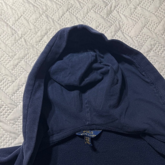 Polo Ralph Lauren Navy Blue Red Horse Youth XL 18/20 Zippered Hoodie Sweatshirt - Picture 5 of 9